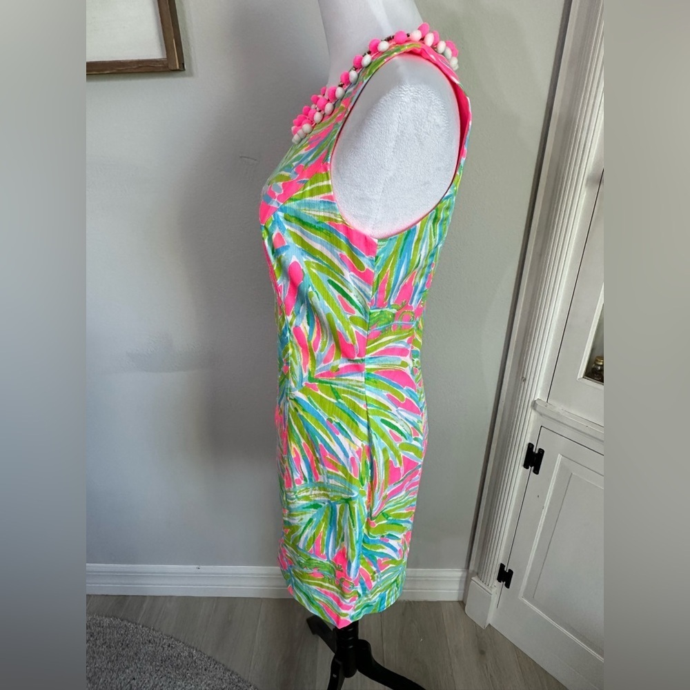 Lilly Pulitzer Tiki Pink and Royal Lime Resort Sheath Dress - Picture 3 of 7